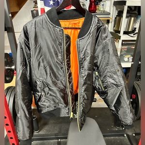 Black Rothco Bomber Style Jacket